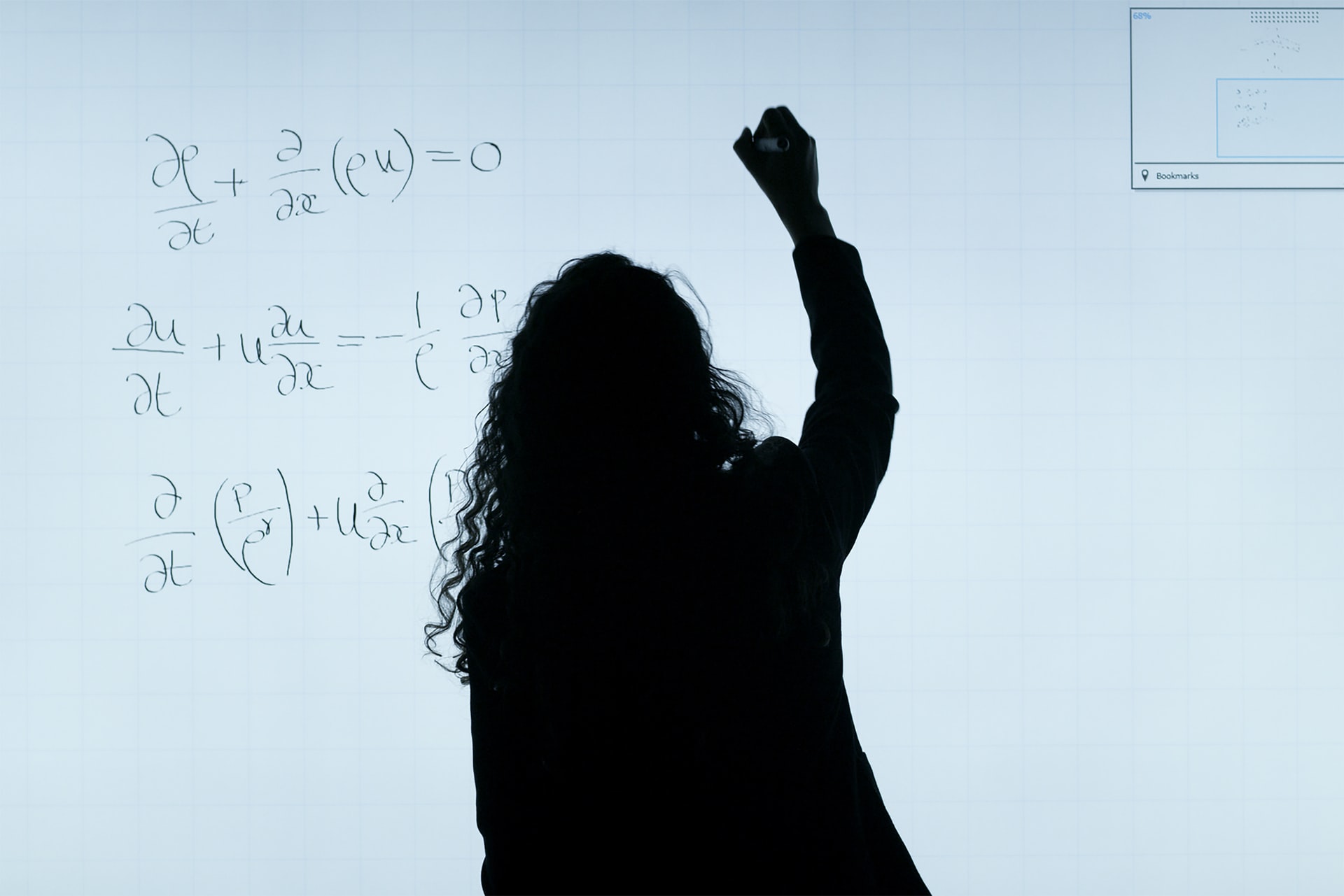 maths de première sur un tableau avec un prof