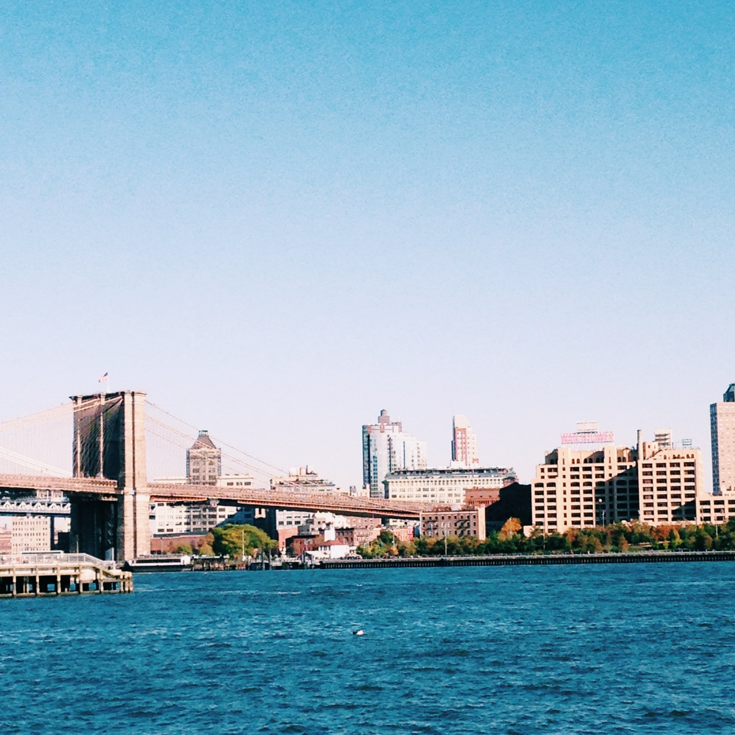 photo du pont de Brooklyn et de la ville de New York