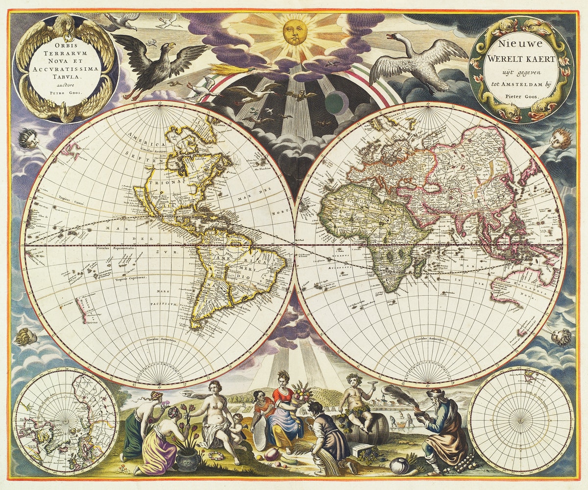 carte du monde ancienne