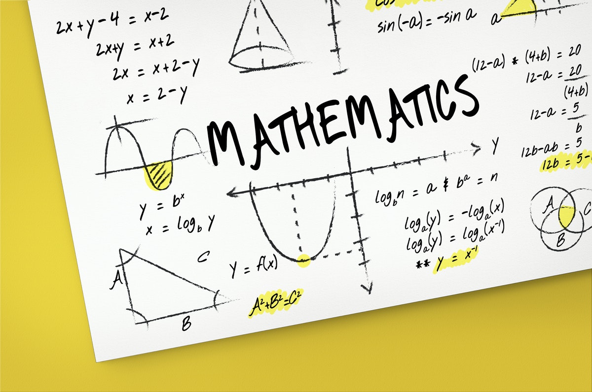 une pancarte affichant plusieurs démonstrations et équations mathématiques