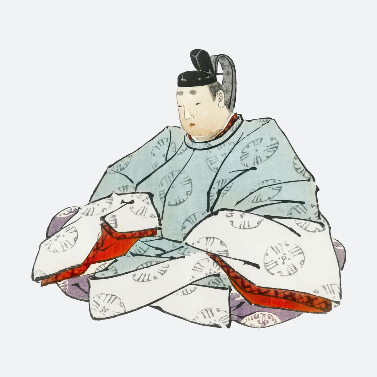 peinture d'un shogun du Japon féodal