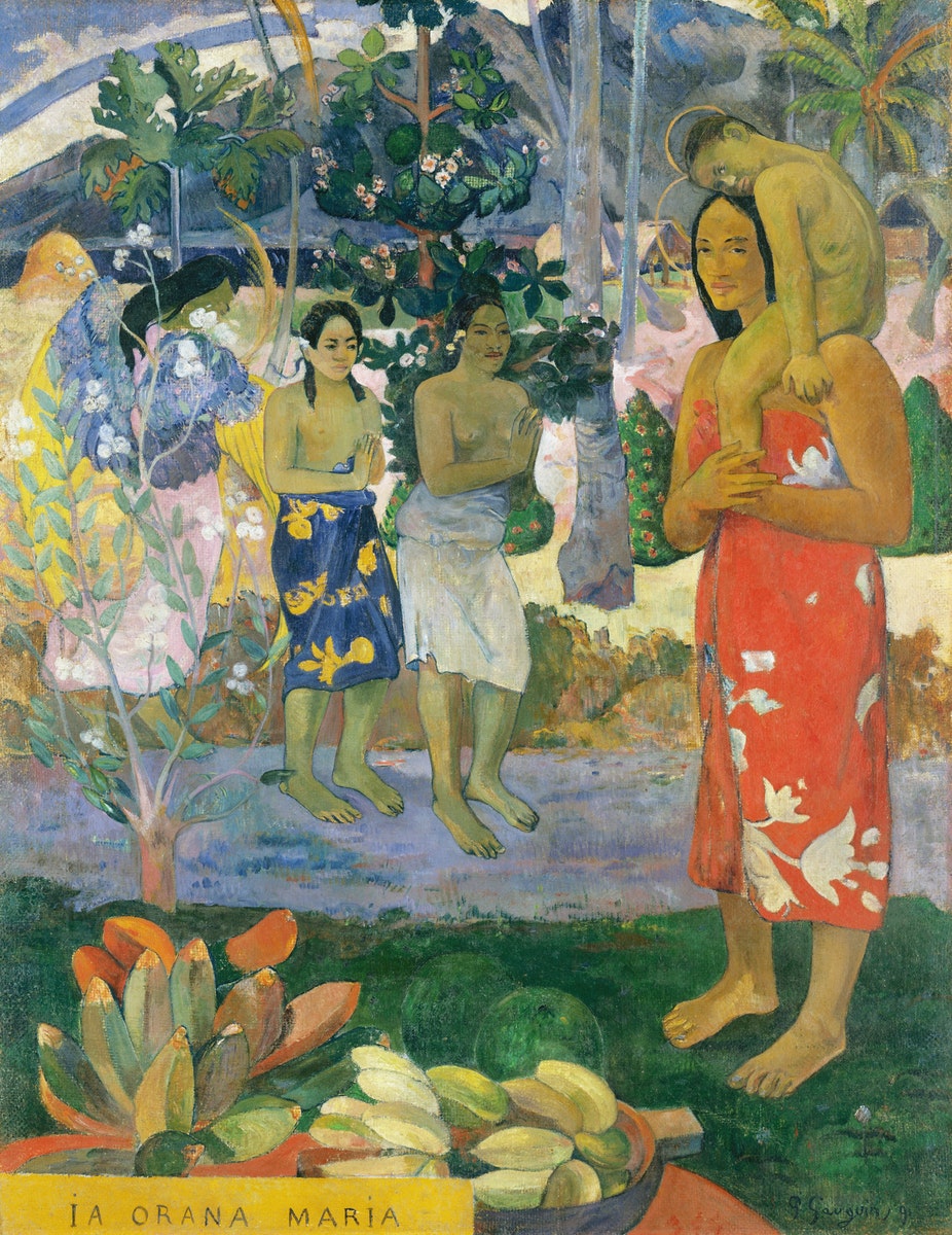 tableau de Paul Gauguin intitulé " La Orana Maria "